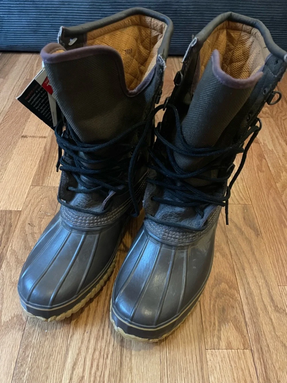 Rocky Lace-Up Outdoor Gore-Tex Size 10 Leather Canvas Rubber Work Rain Boots NWT